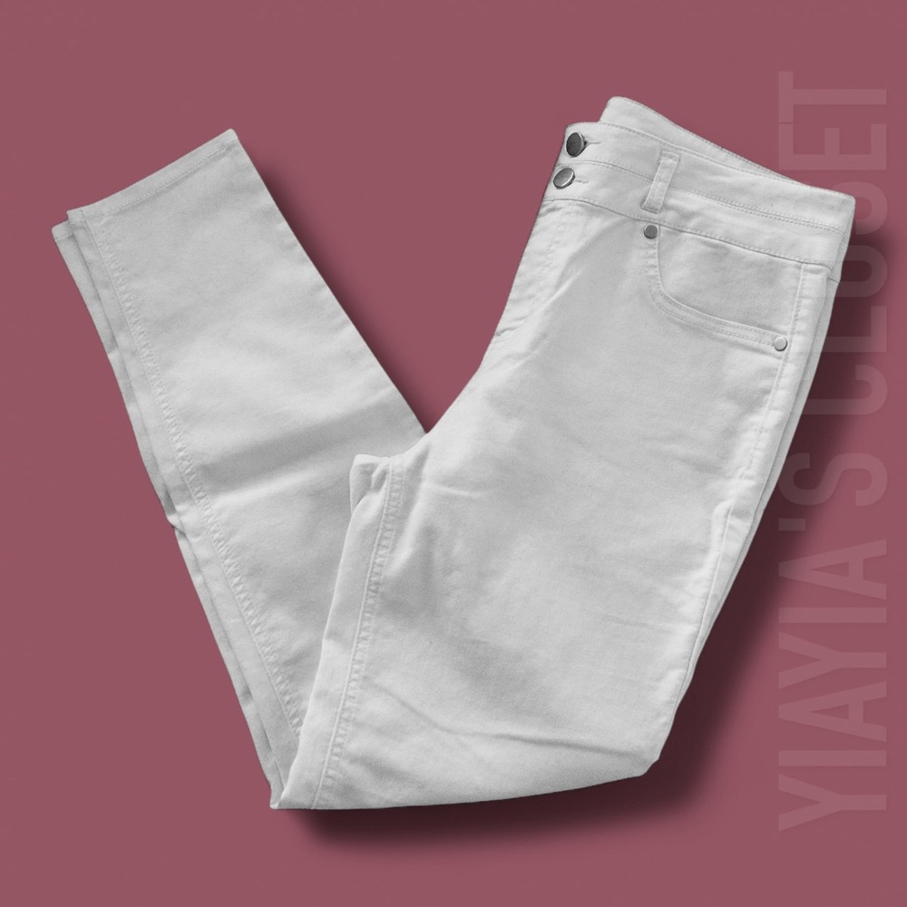 Love Fire Juniors SZ 13 White High-Waist Stretch Skinny Ankle Jeans